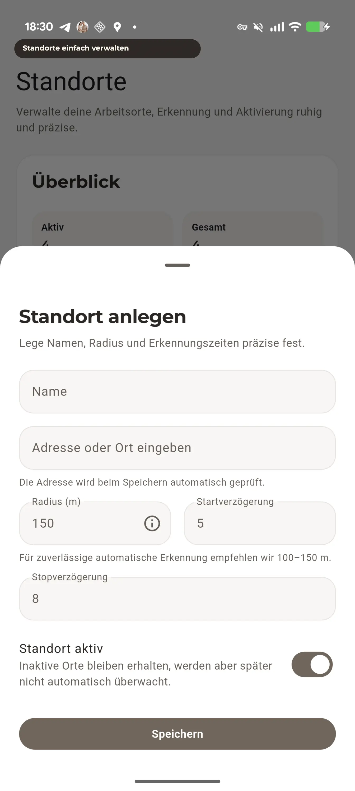 FlowTime Arbeitsorte und Standortlogik